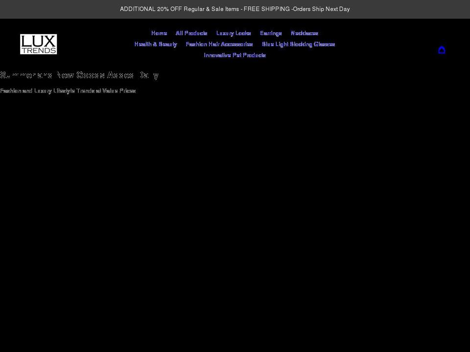 theluxtrends.com shopify website screenshot