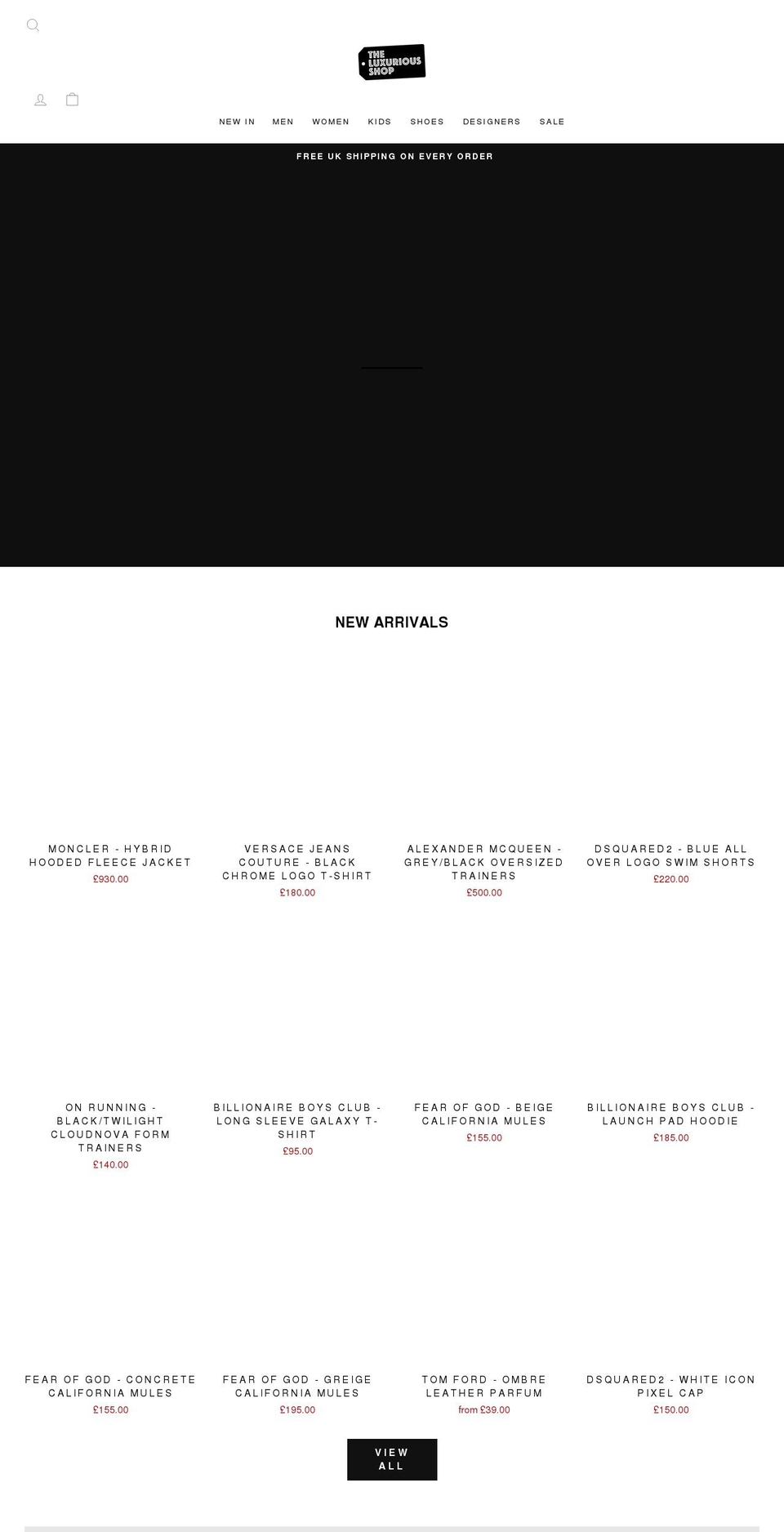 theluxuriousshop.com shopify website screenshot