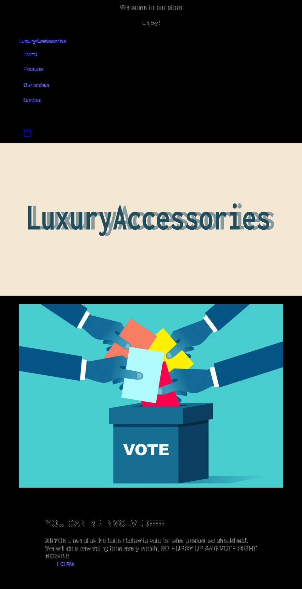 theluxuryaccessories.com — Shopify storefront screenshot