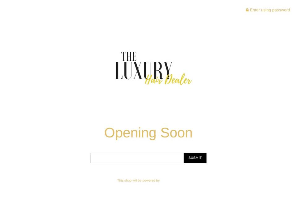 theluxuryhairdealer.com — Shopify storefront screenshot