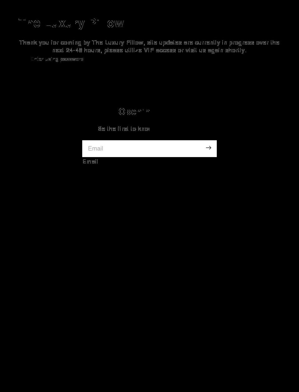 theluxurypillow.com shopify website screenshot