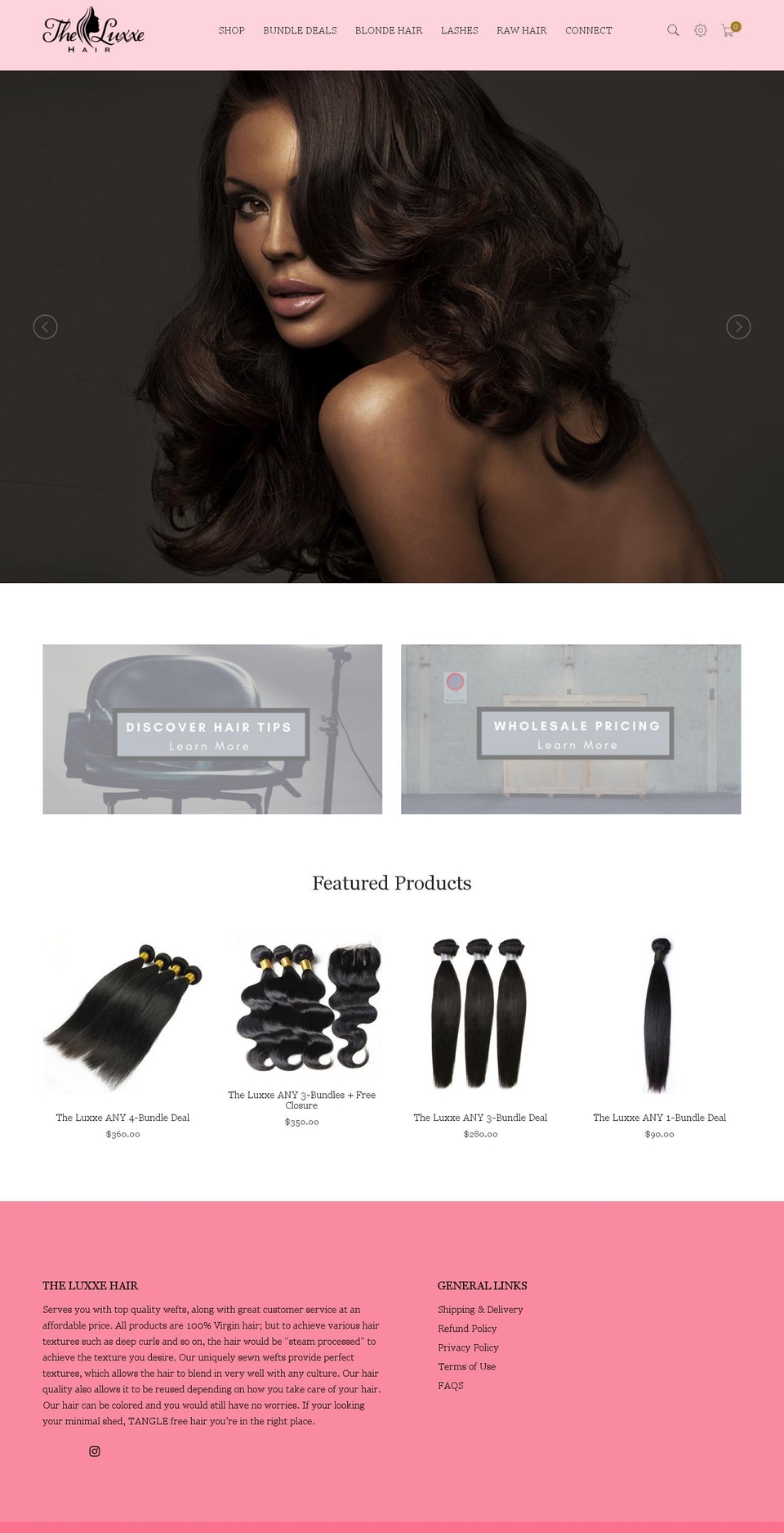 furnish-v2-0-1 Shopify theme site example theluxxehair.com