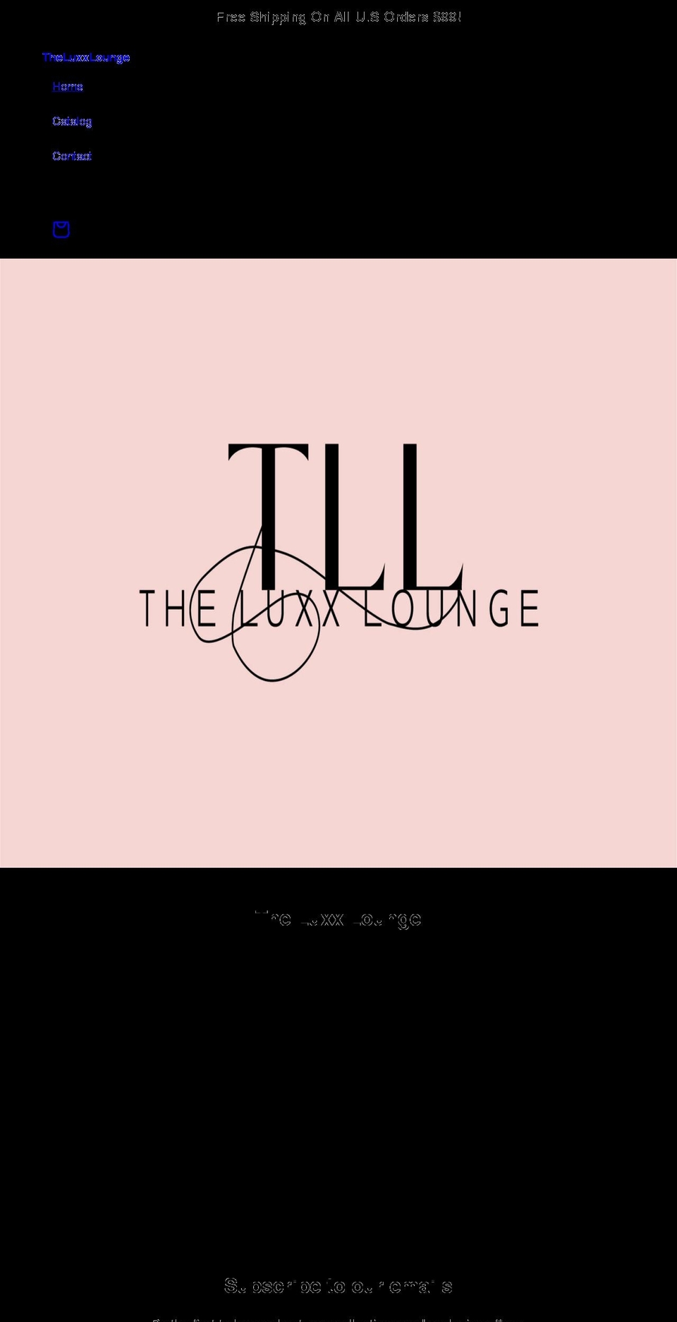theluxxlounge.com shopify website screenshot