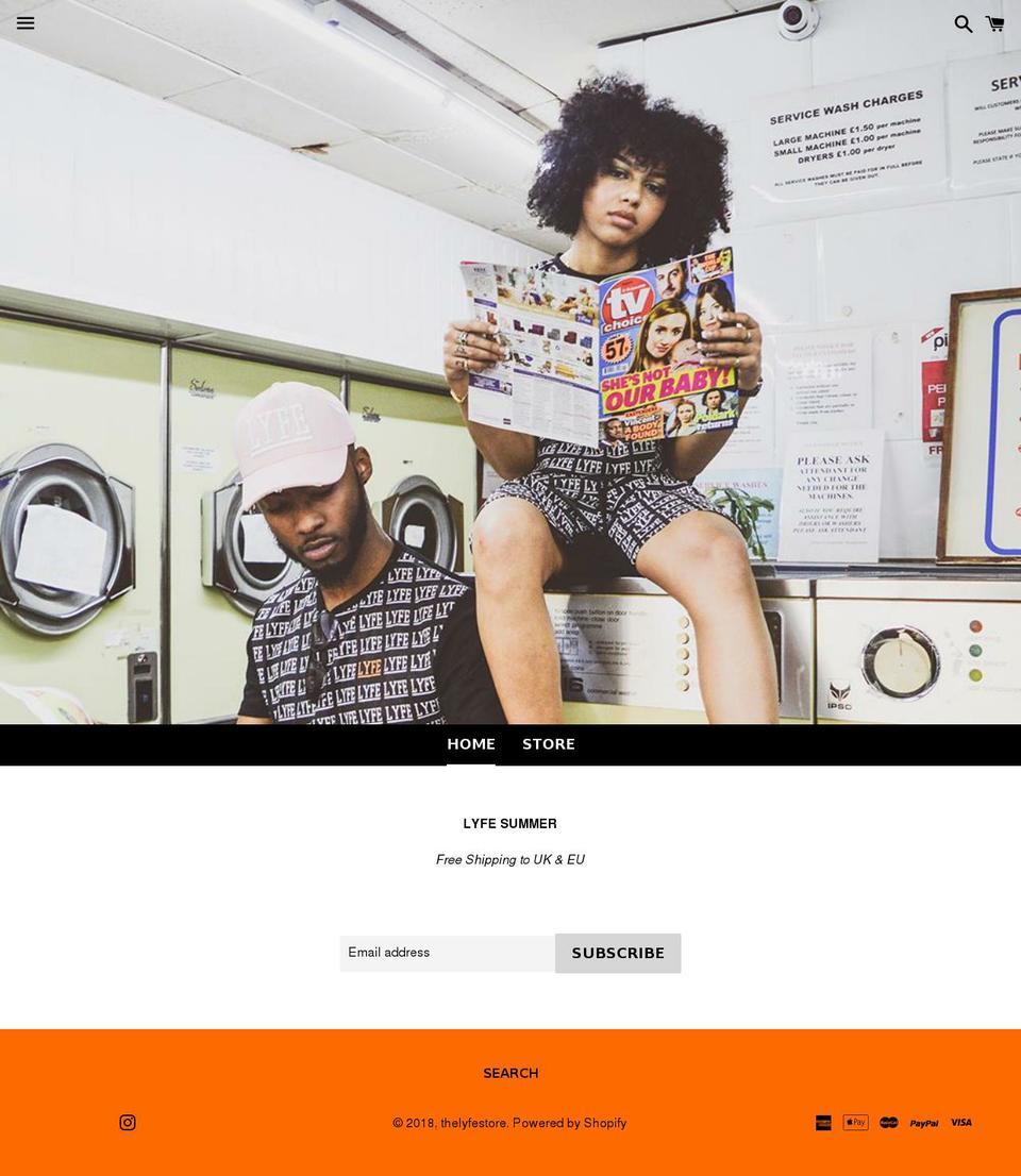 thelyfestore.com — Shopify storefront screenshot