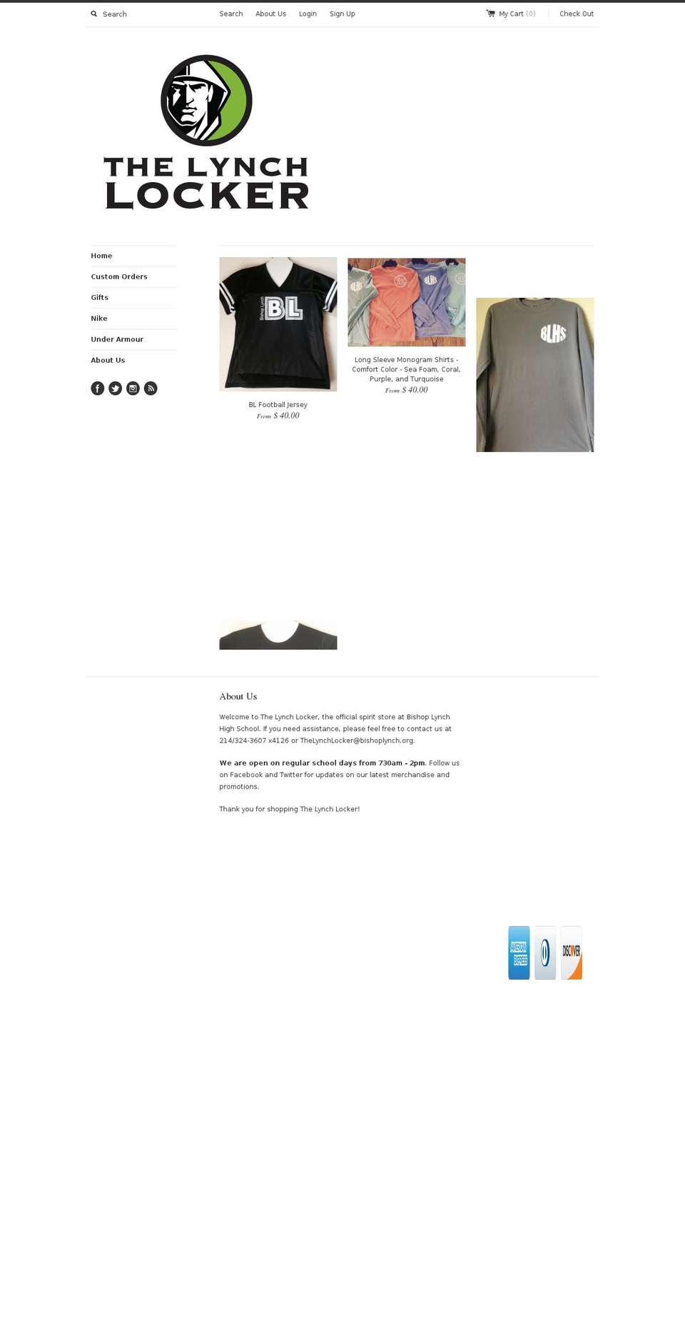 thelynchlocker.com shopify website screenshot
