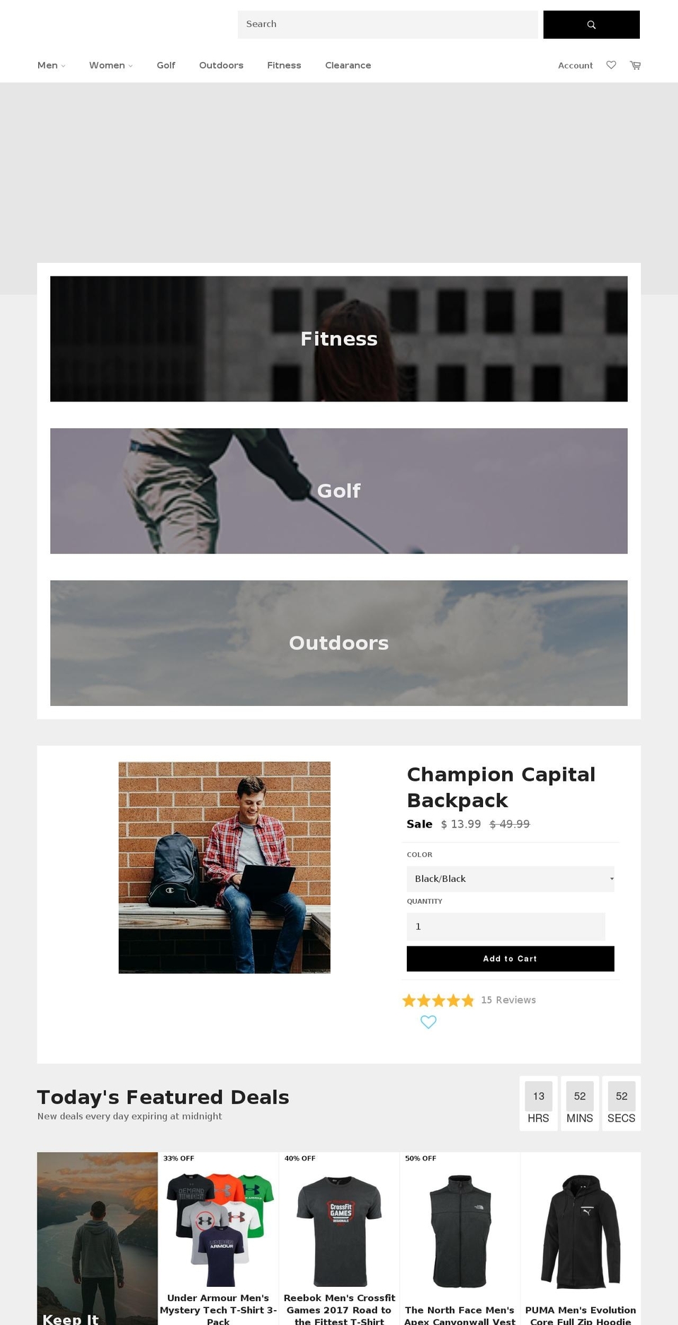 thelyonsgolfco.com — Shopify storefront screenshot