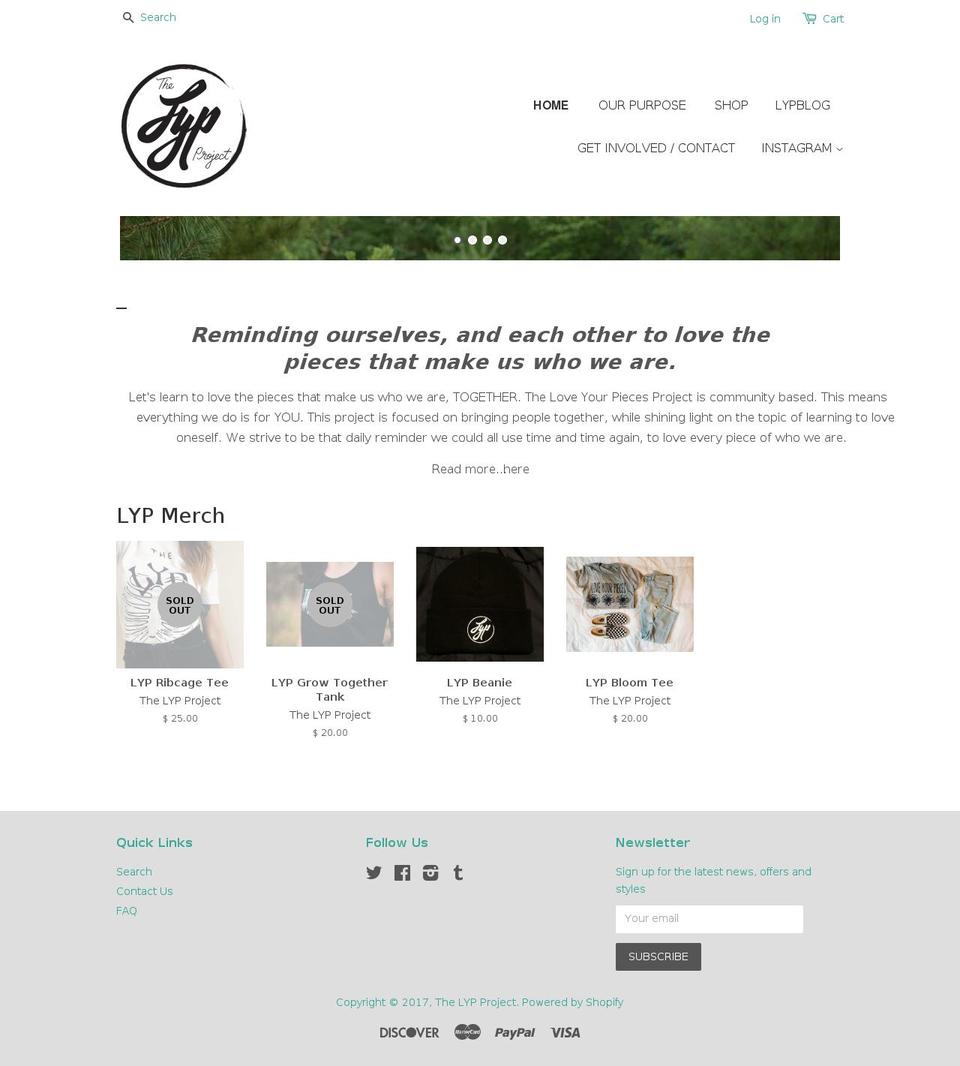 thelypproject.com shopify website screenshot