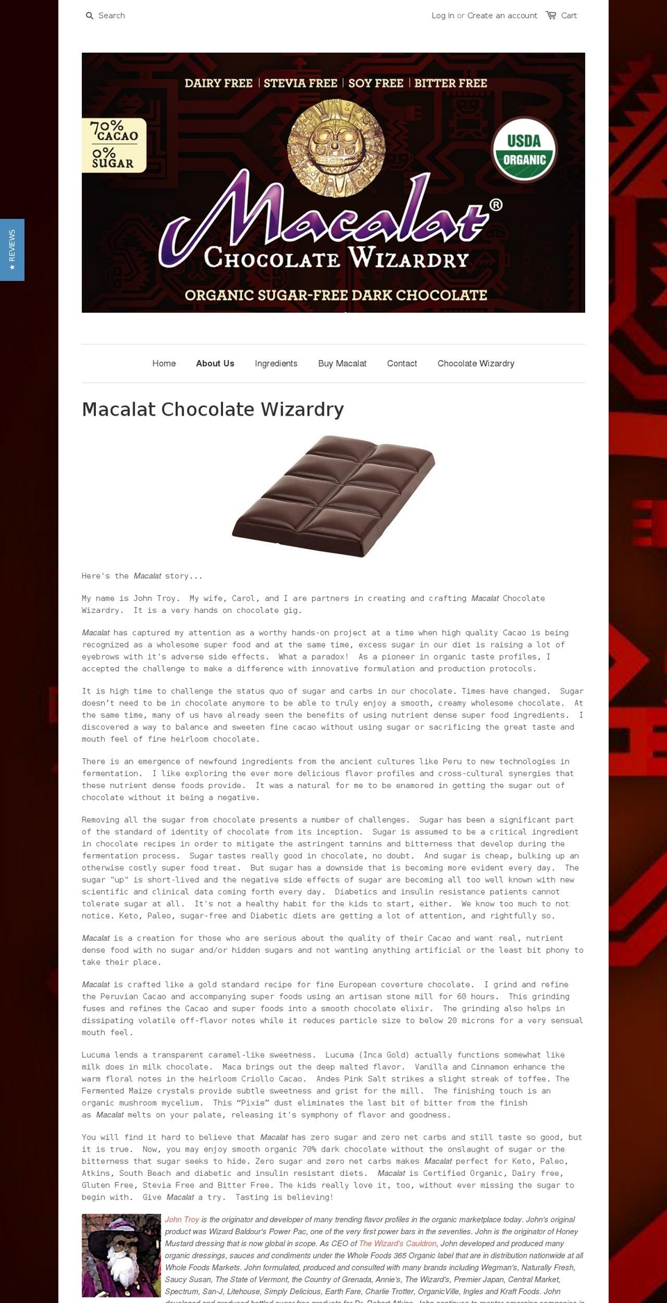 themacalatshop.com shopify website screenshot