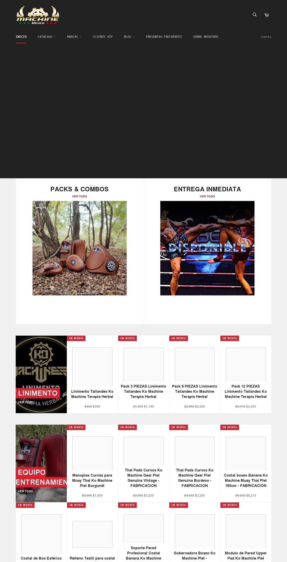 themachinemexico.com.mx shopify website screenshot