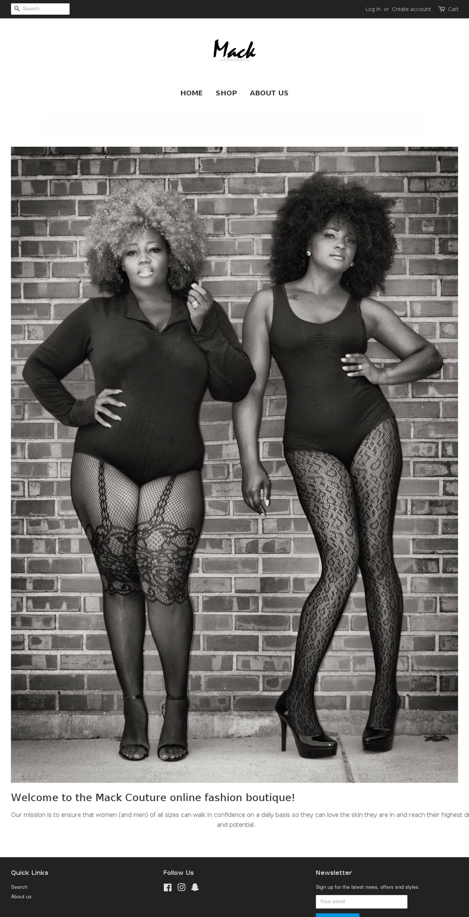 themackcouture.com shopify website screenshot