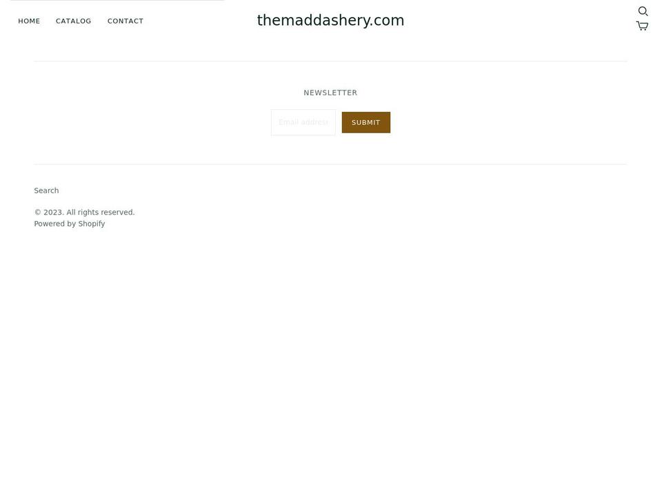 themaddashery.com shopify website screenshot