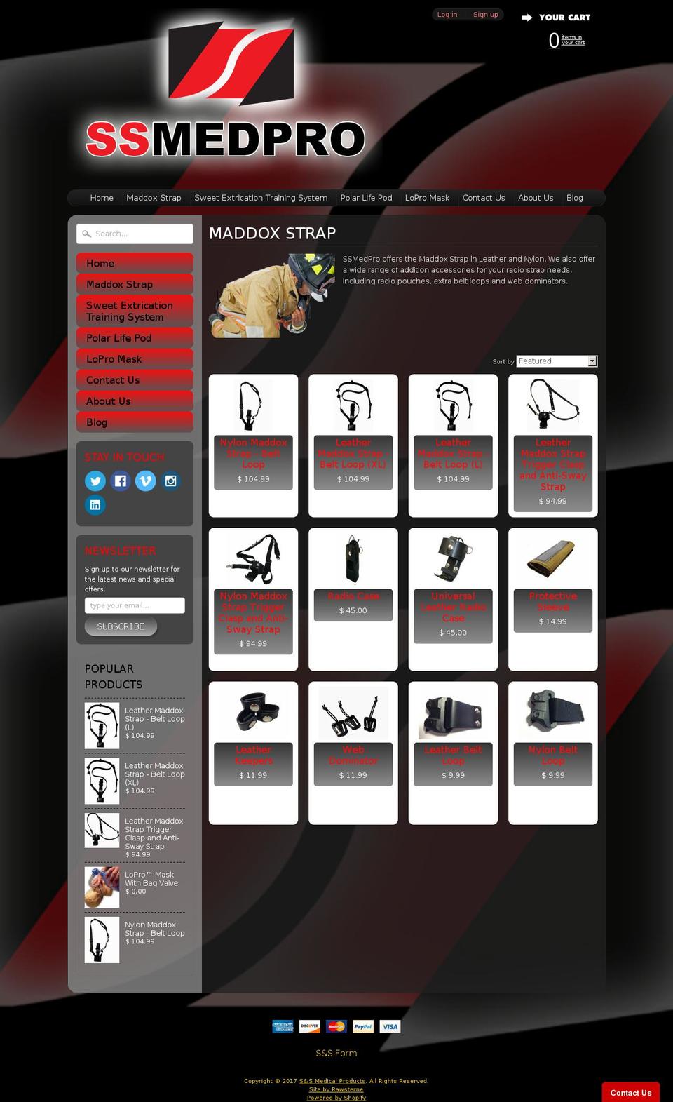 themaddoxstrap.com shopify website screenshot