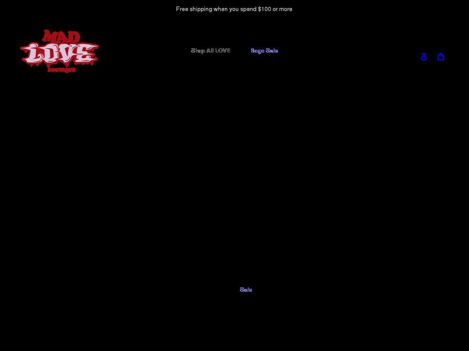 themadloveboutique.com shopify website screenshot