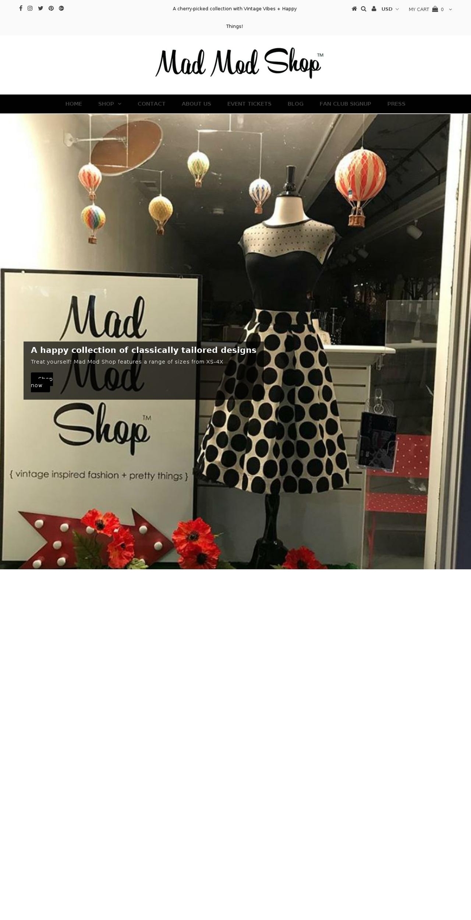 themadmodshop.com — Shopify storefront screenshot
