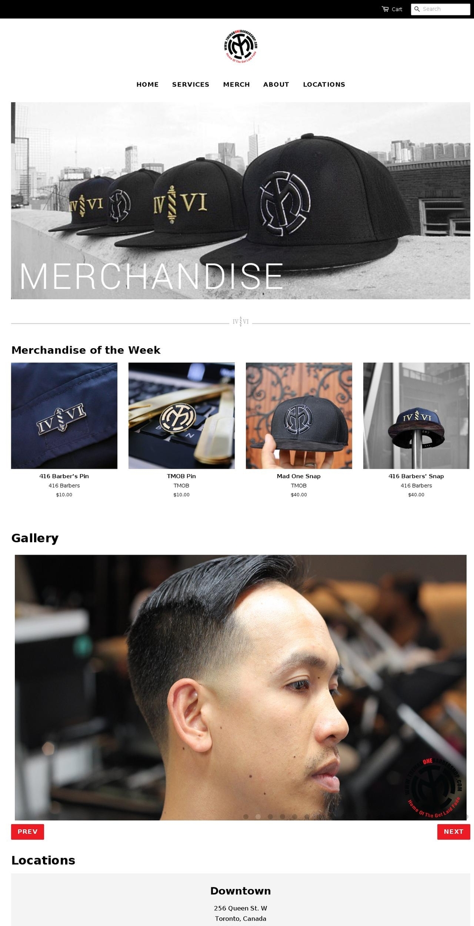 themadonebarbershop.com shopify website screenshot