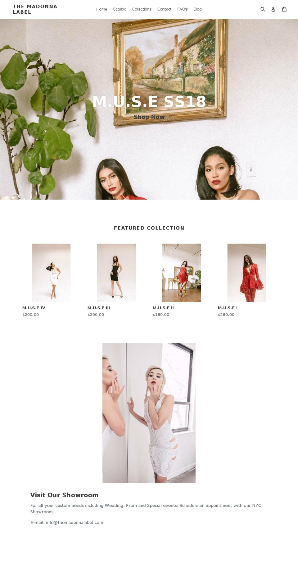 themadonnalabel.com — Shopify storefront screenshot