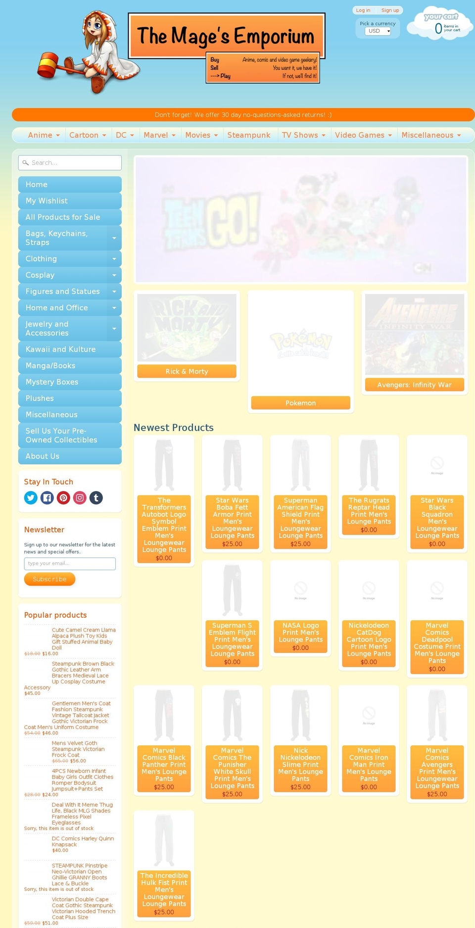 themagesemporium.com shopify website screenshot