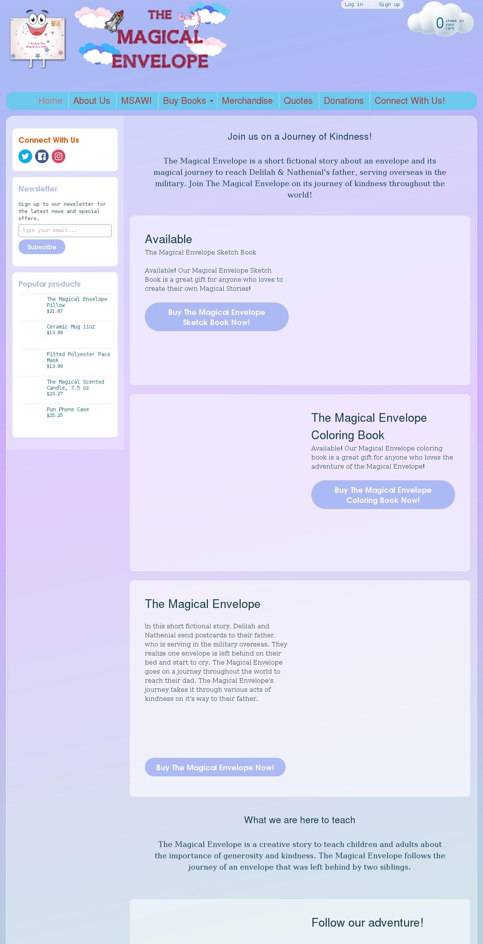 themagicalenvelope.com shopify website screenshot