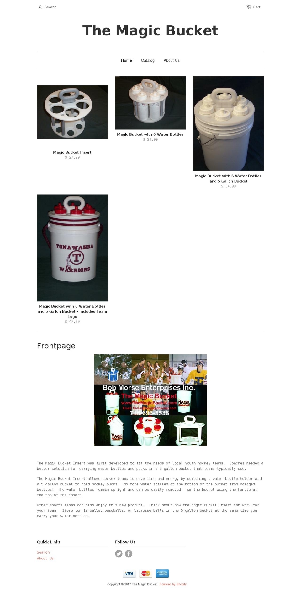 themagicbucket.com shopify website screenshot