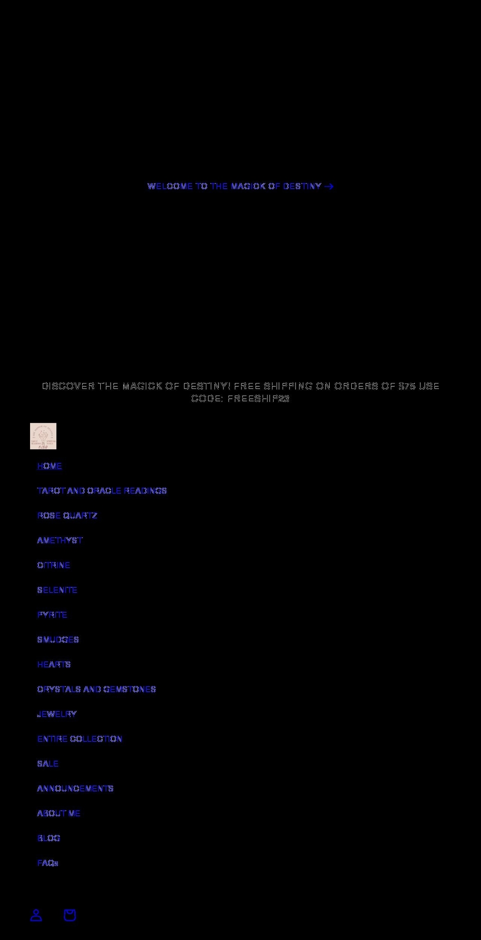 themagickofdestiny.com — Shopify storefront screenshot