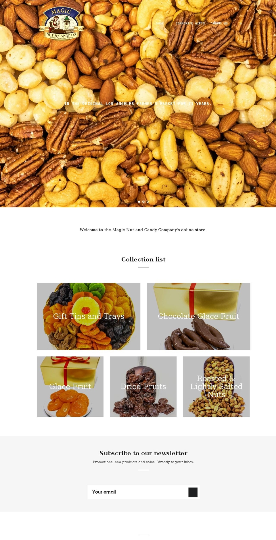 themagicnut.com shopify website screenshot