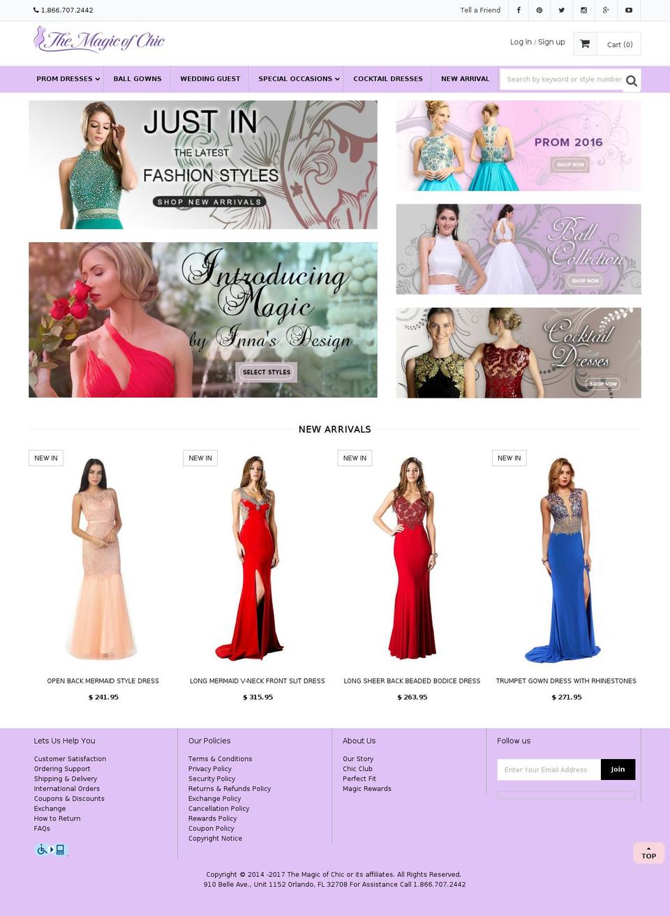 themagicofchic.com shopify website screenshot