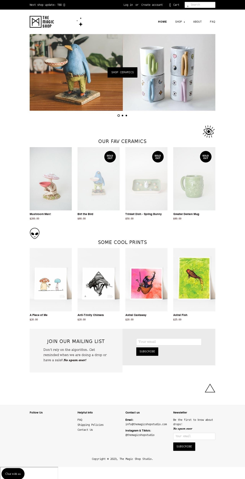 themagicshopstudio.com shopify website screenshot