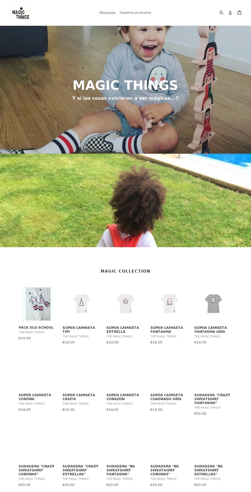 themagicthings.com — Shopify storefront screenshot