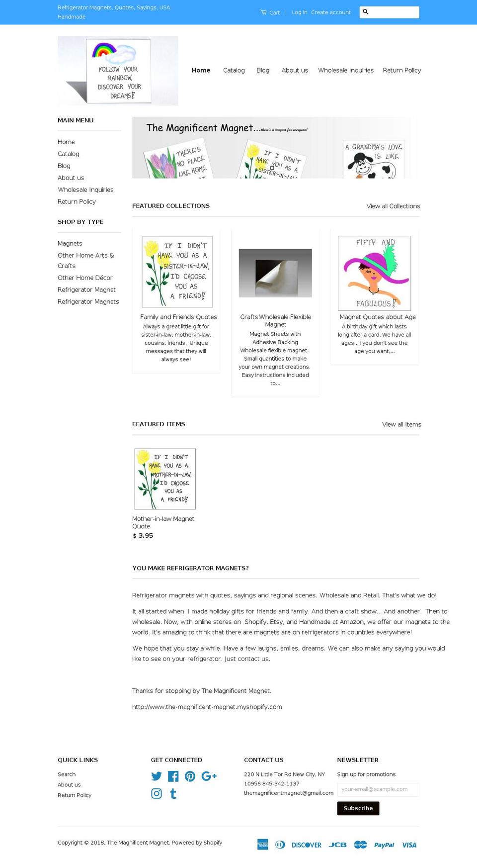 themagnificentmagnet.net shopify website screenshot