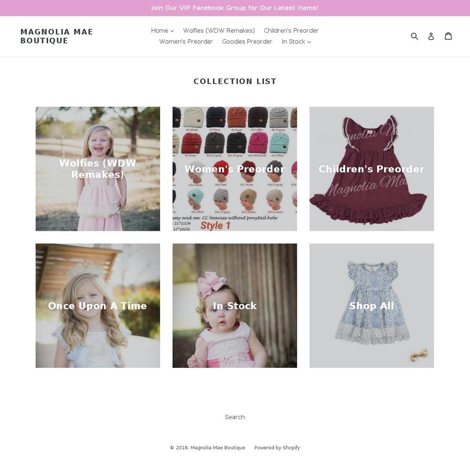 themagnoliamae.com — Shopify storefront screenshot