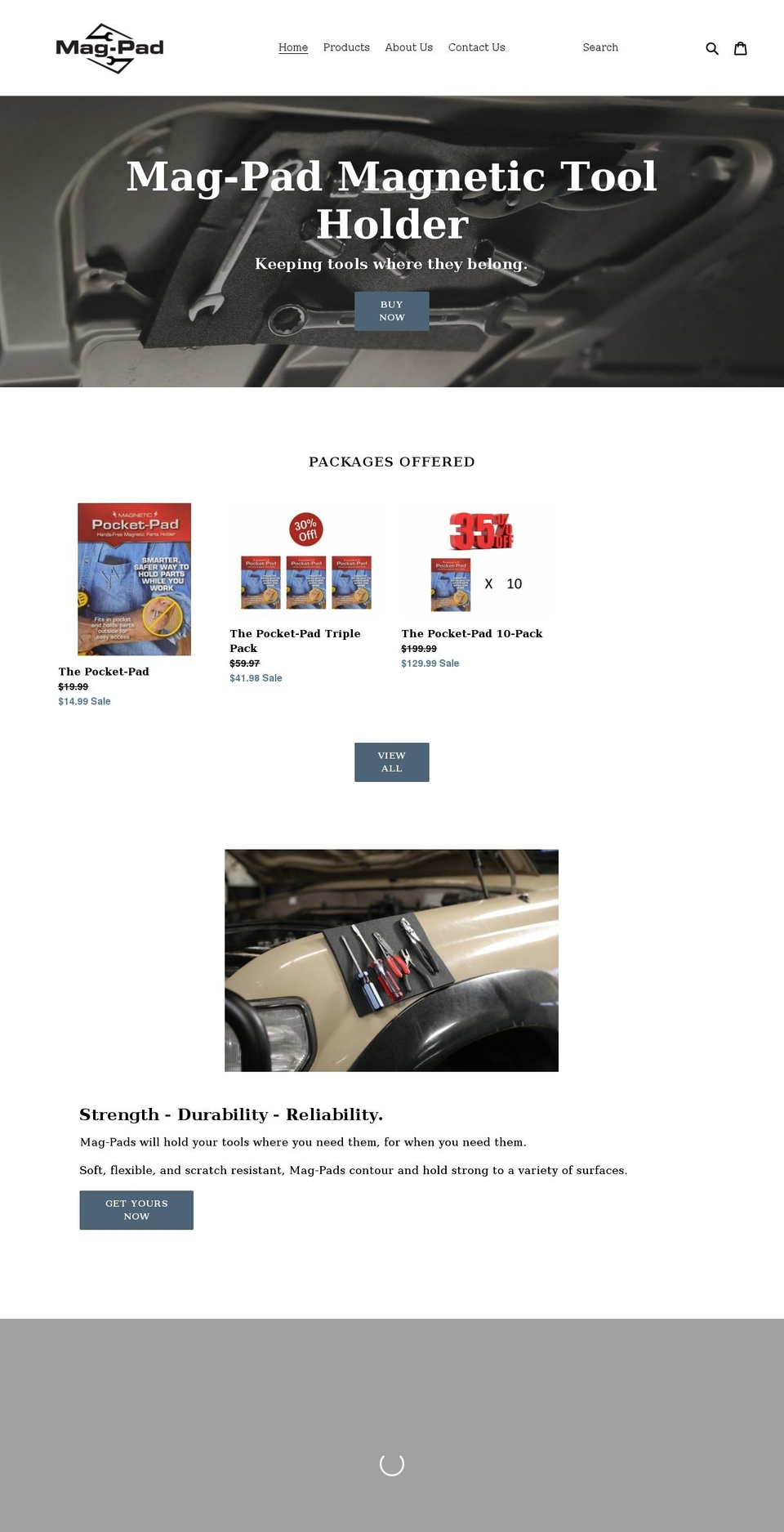 themagpad.com shopify website screenshot