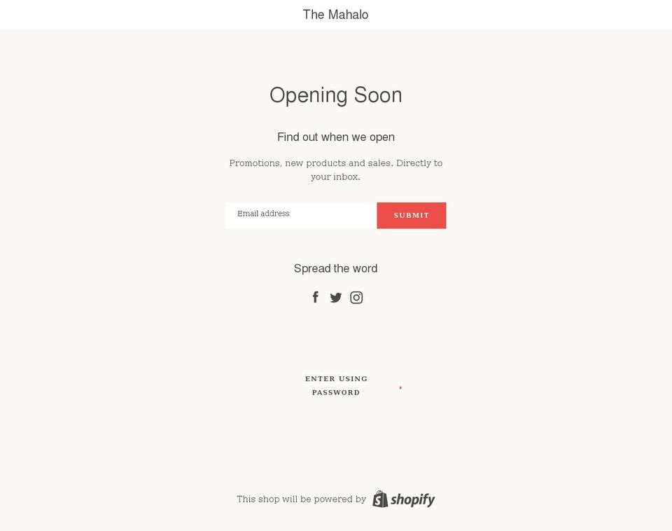 themahalo.com shopify website screenshot