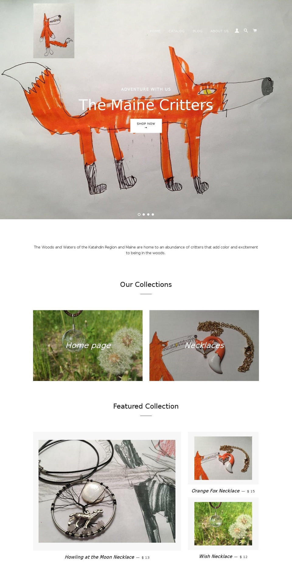 themainecritters.com — Shopify storefront screenshot