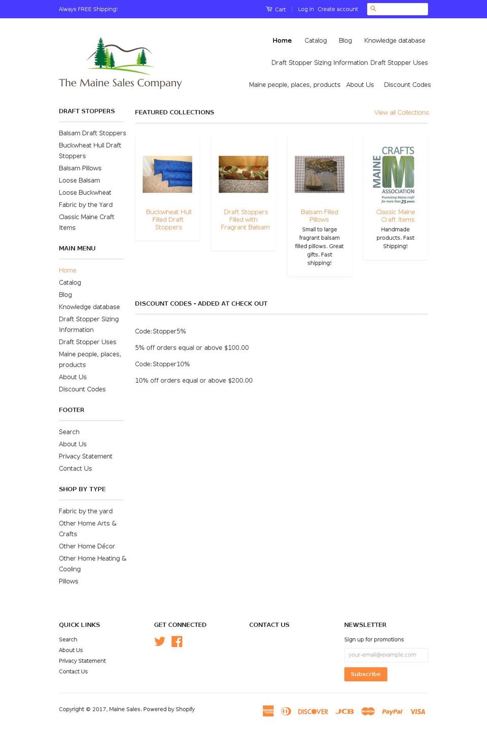 themainesalescompany.com shopify website screenshot