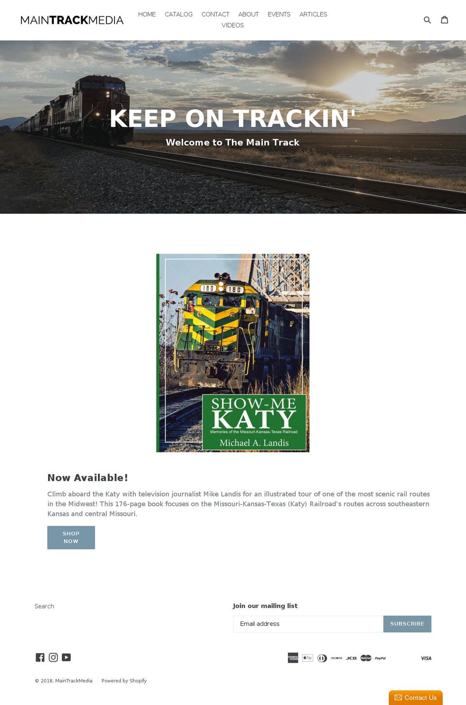 themaintrack.com — Shopify storefront screenshot