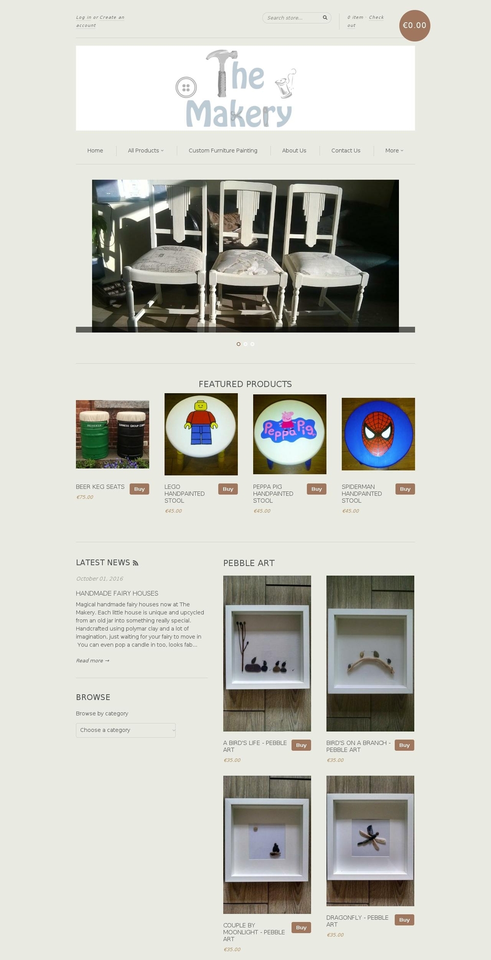 themakery.ie shopify website screenshot