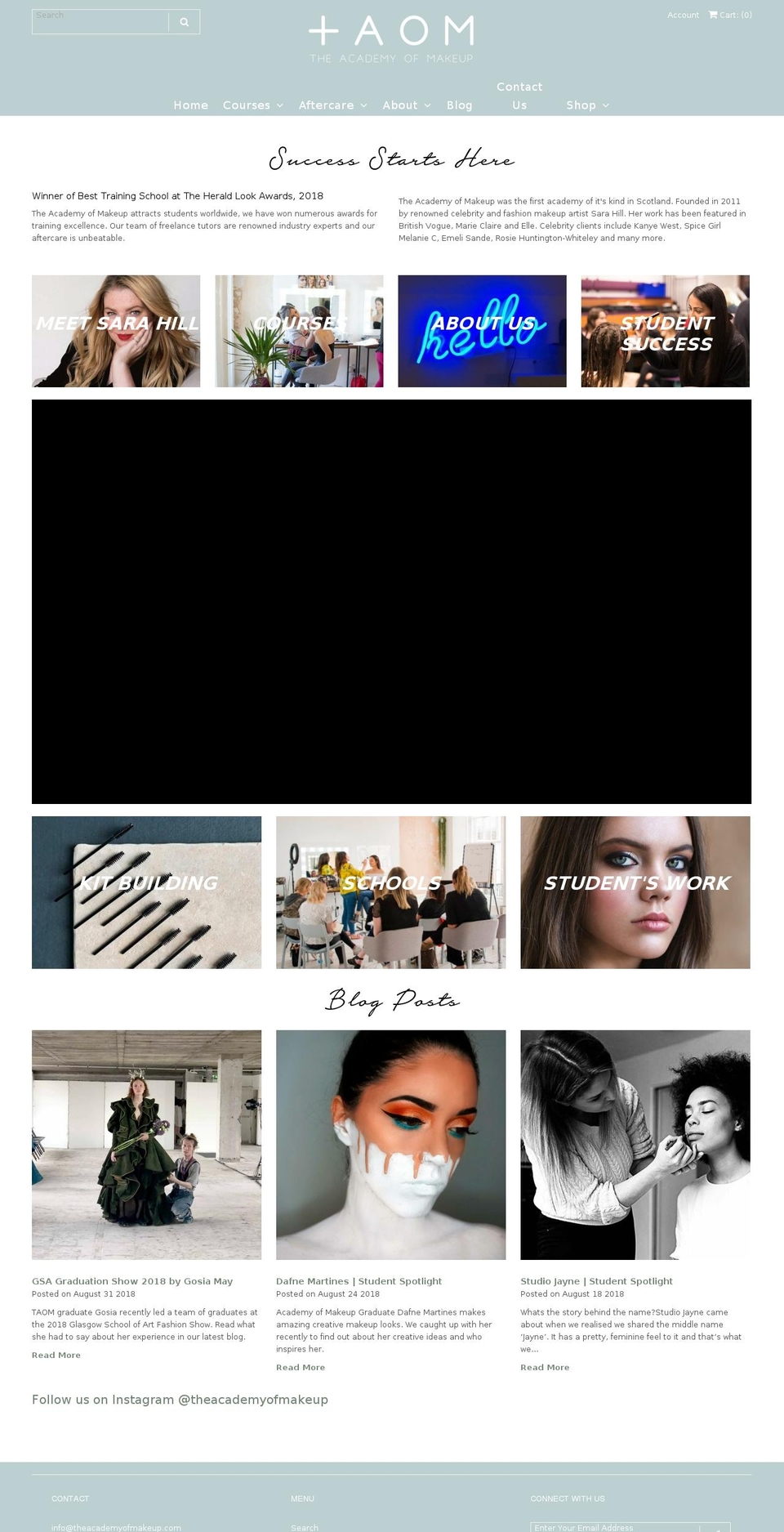 themakeupacademyscotland.com shopify website screenshot
