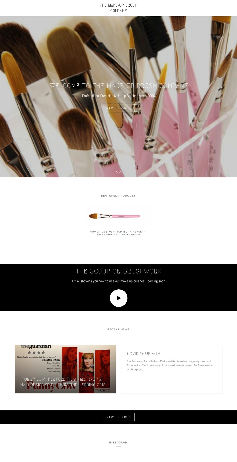 themakeupbrushcompany.co.uk shopify website screenshot