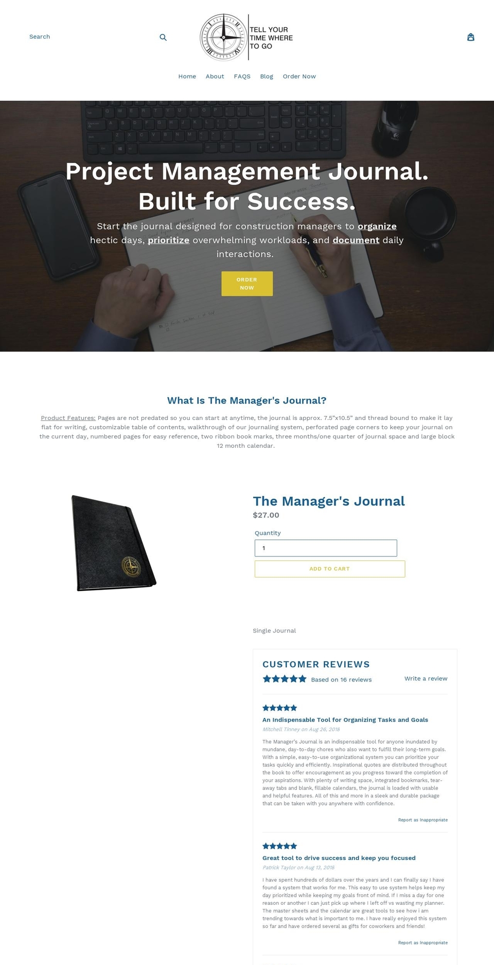 themanagersjournal.com shopify website screenshot