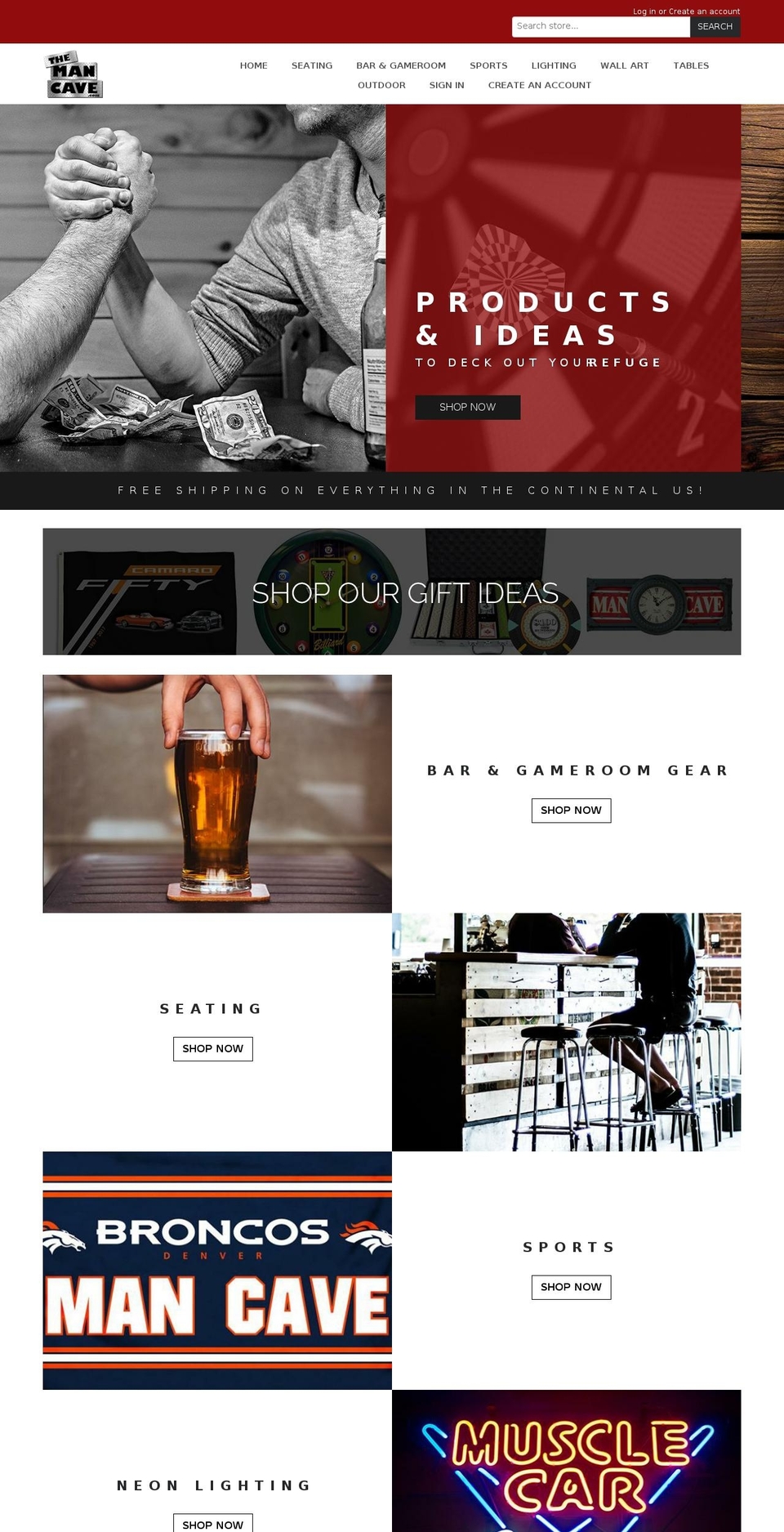 Madwire Theme June 2017 Shopify theme site example themancave.com