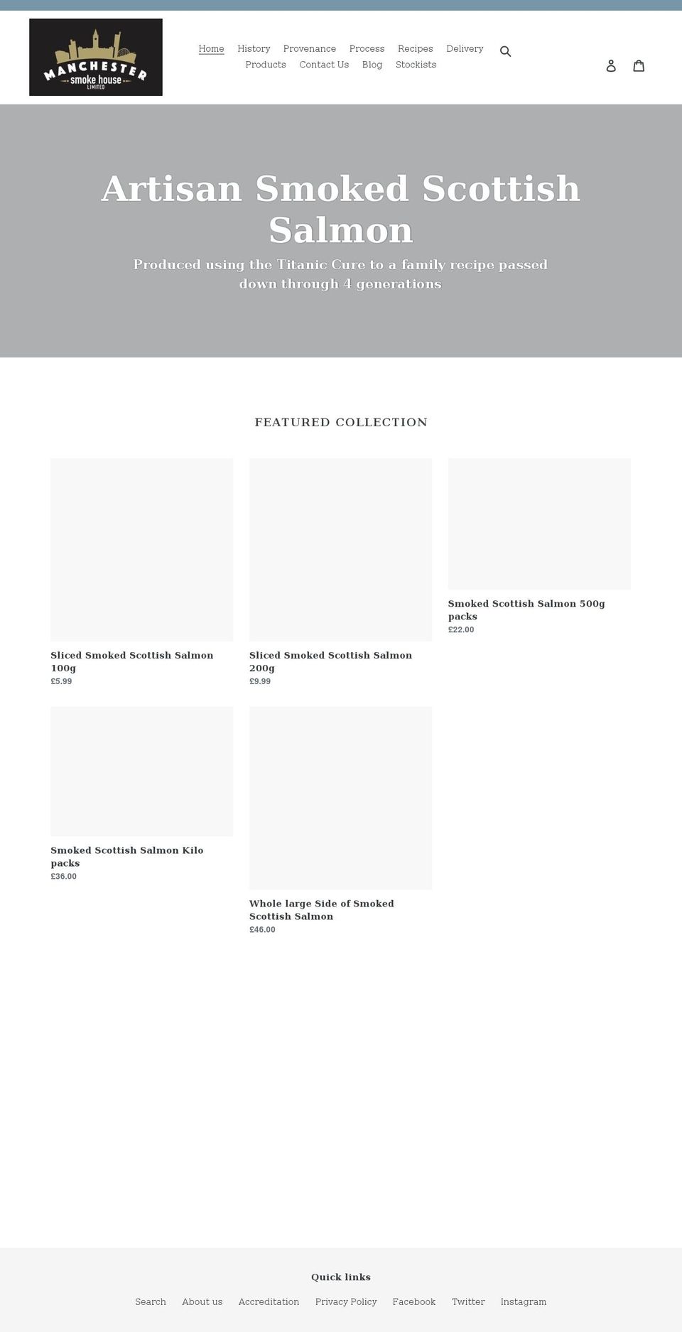 themanchestersmokehouse.co.uk shopify website screenshot