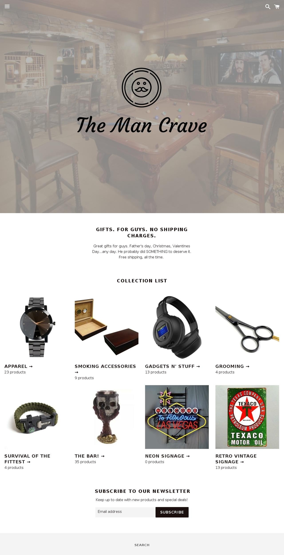 themancrave.com shopify website screenshot