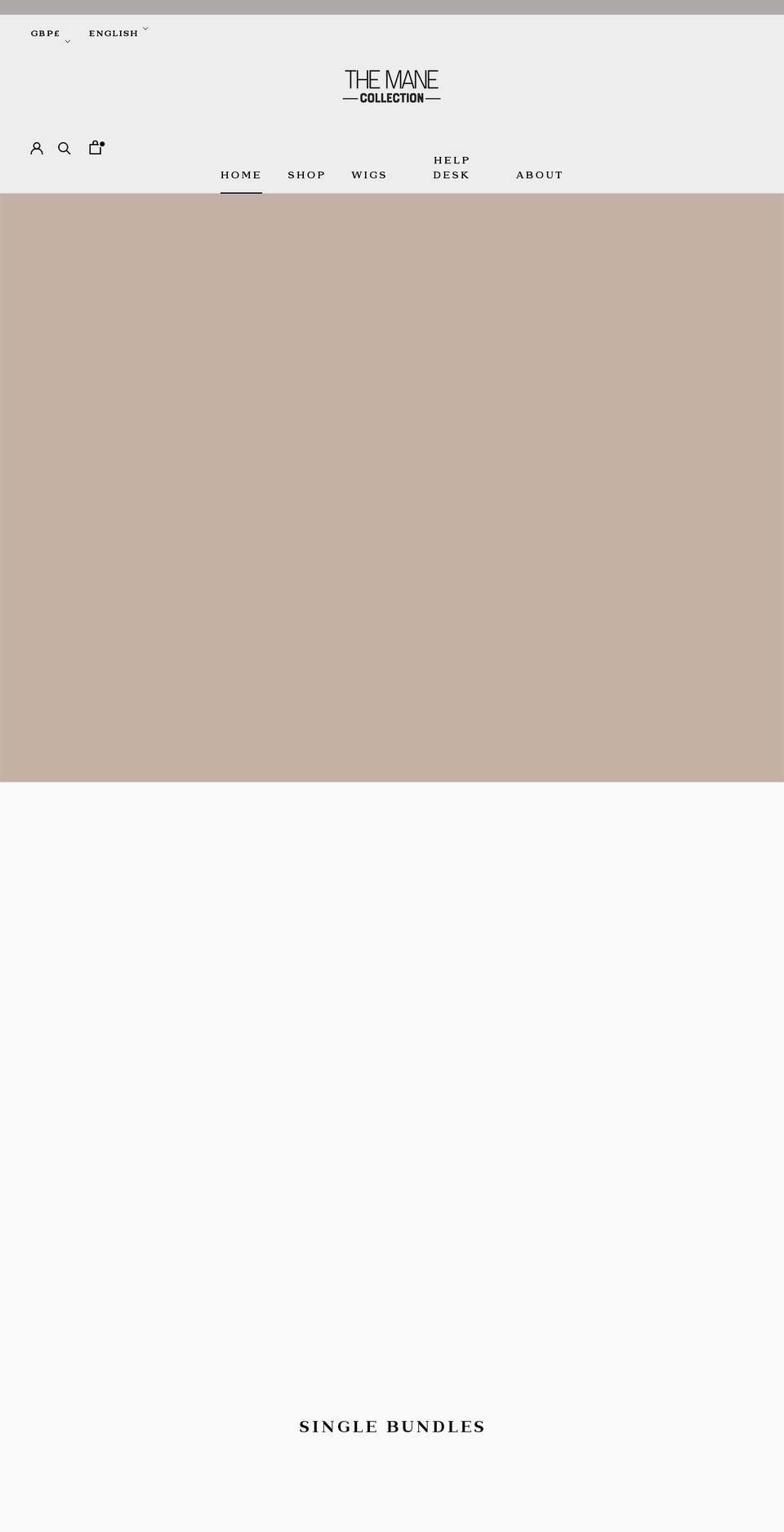 themanecollection.co.uk shopify website screenshot