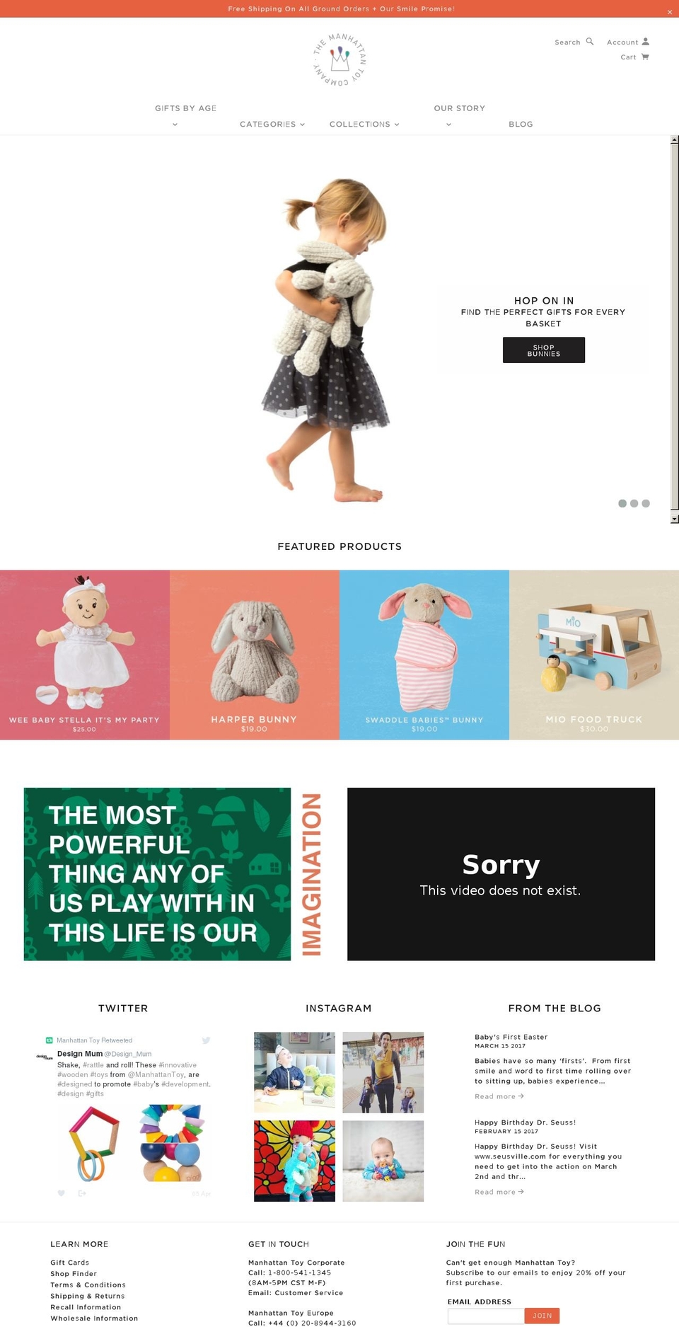 themanhattantoycompany.com shopify website screenshot