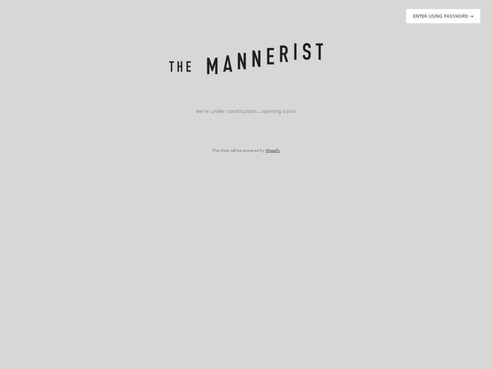 themannerist.com shopify website screenshot