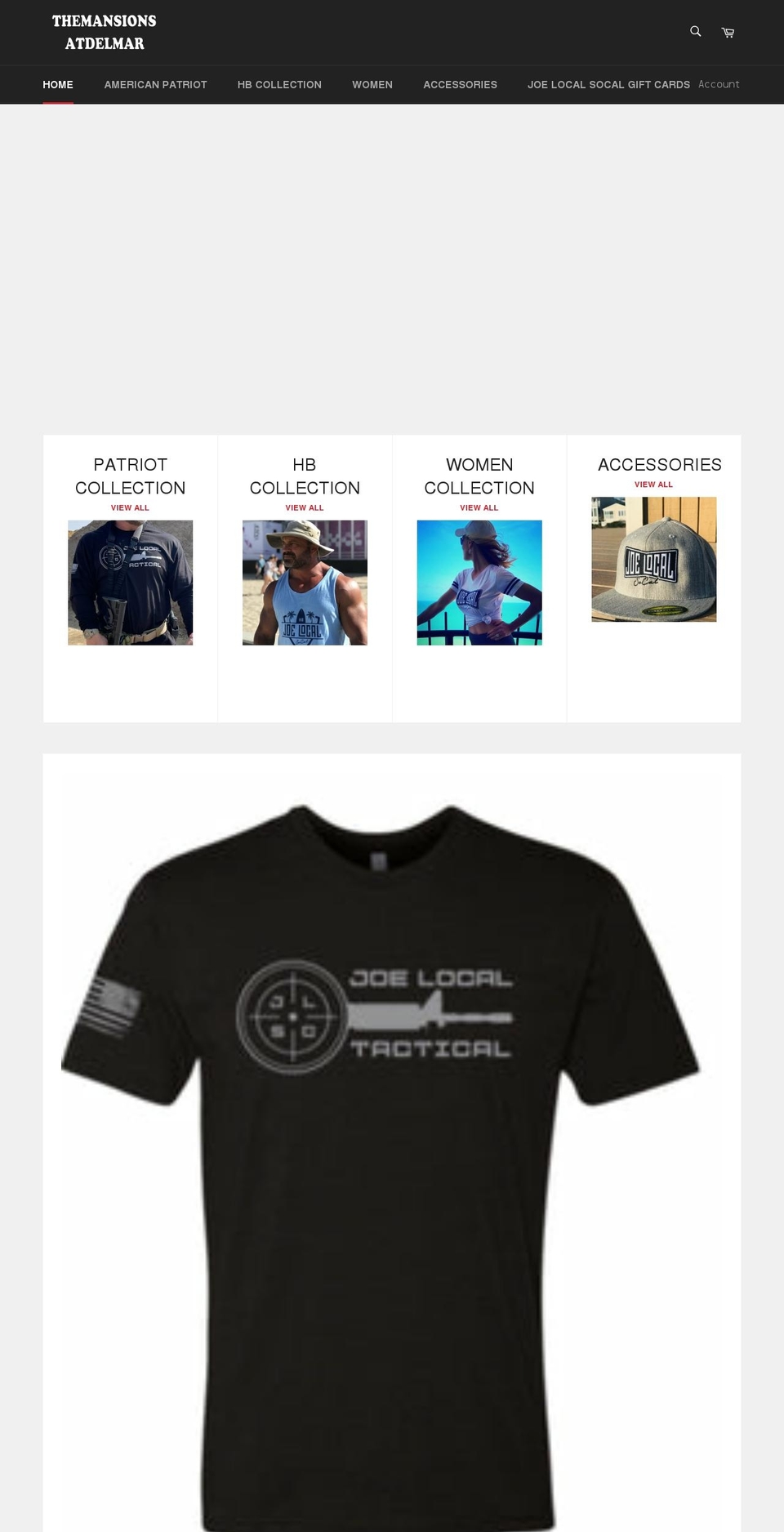themansionsatdelmar.com shopify website screenshot