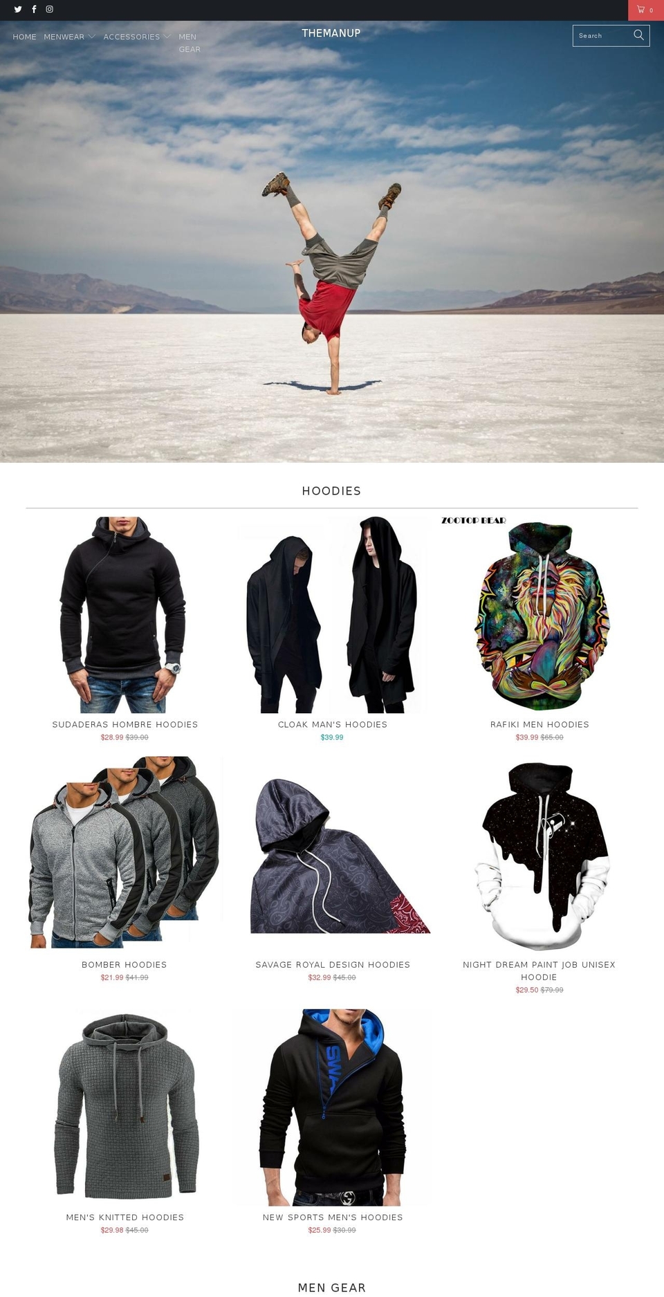 themanup.com — Shopify storefront screenshot