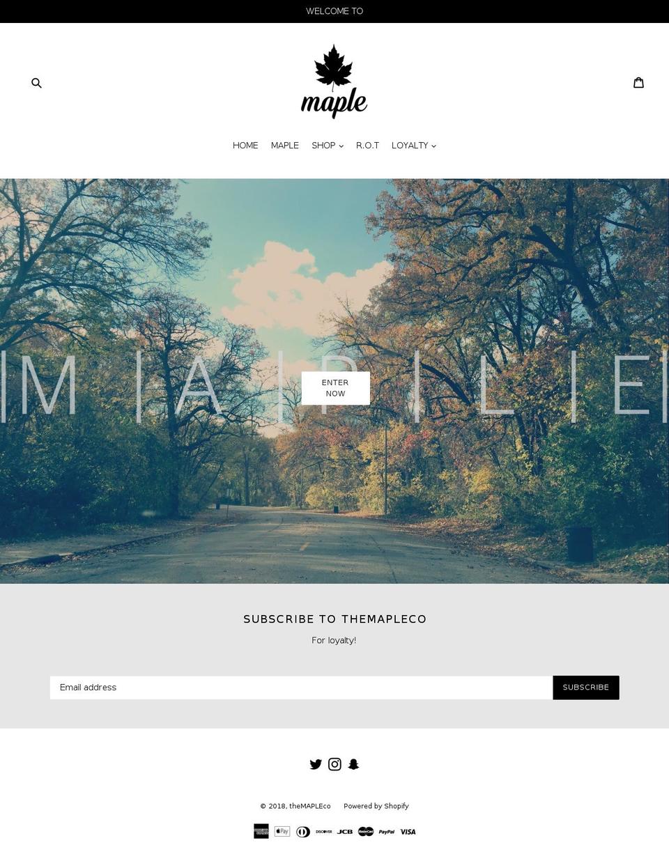 themapleco.com — Shopify storefront screenshot