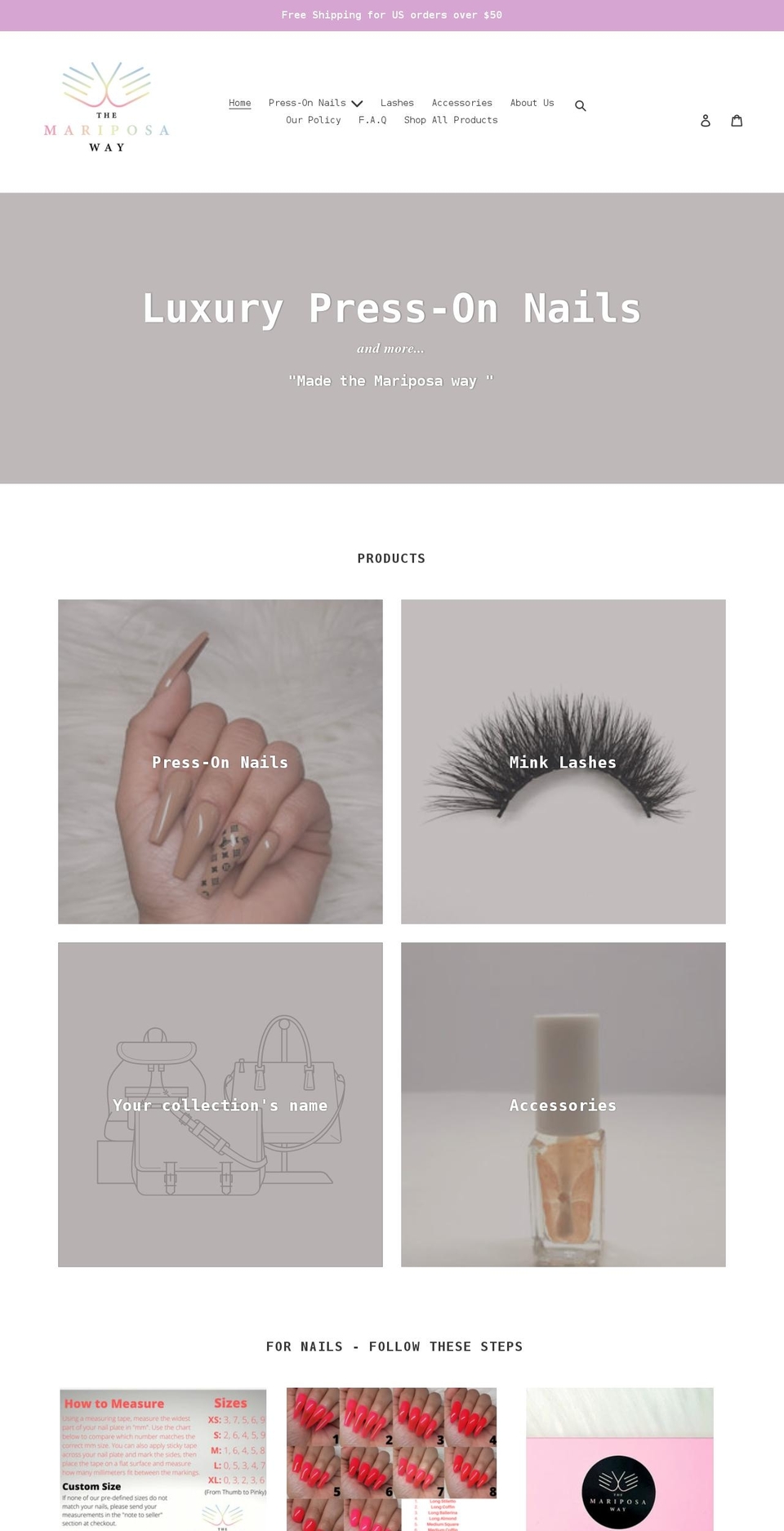 themariposawayshop.com shopify website screenshot