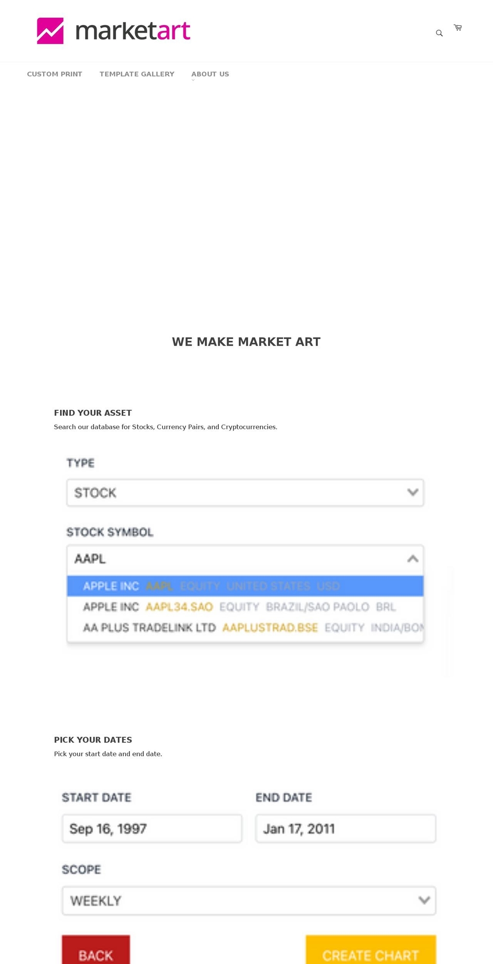 themarketart.com shopify website screenshot